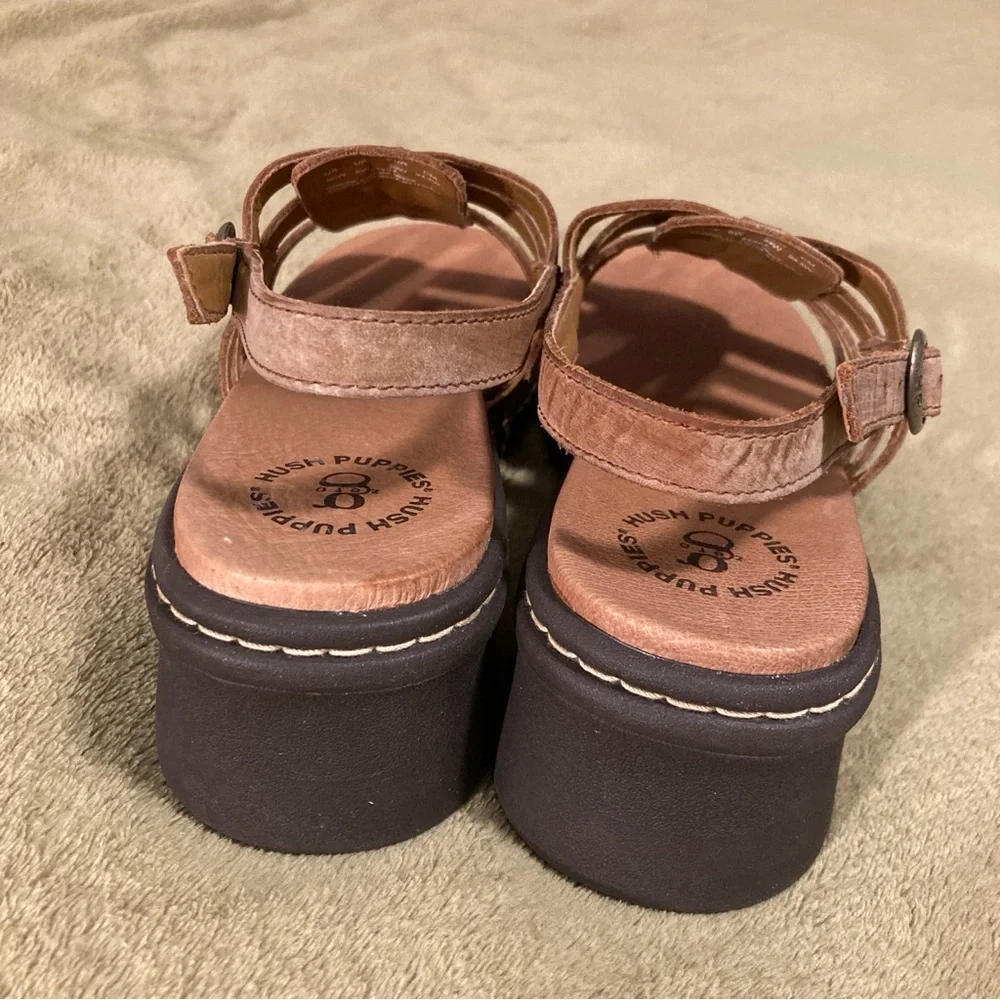 NIB Vintage Hush Puppies Leap Leather Sandals 8W